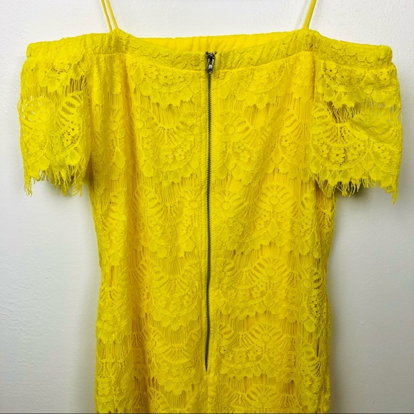 Topshop Yellow Lace Dress - Picture 8 of 9